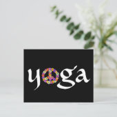 Yoga Vredesteken Bloem Briefkaart (Staand voorkant)