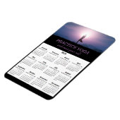 Yoga Vrksasana Pose Black Paars 2020 Agenda Magneet (Linkerzijde)