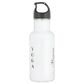 Yoga Vrouw aangepaste naam waterflessen Waterfles (Achterkant)