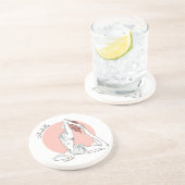 Yoga Vrouw aangepaste naam zandsteen onderzetter (Zijkant)