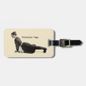  Yoga Vrouw Up Dog Antiek Bagagelabel (Voorkant horizontaal)
