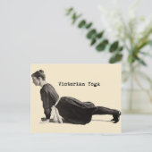  Yoga Vrouw Up Dog Antiek Briefkaart (Staand voorkant)