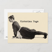  Yoga Vrouw Up Dog Antiek Briefkaart (Voorkant / Achterkant)