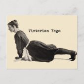  Yoga Vrouw Up Dog Antiek Briefkaart (Voorkant)