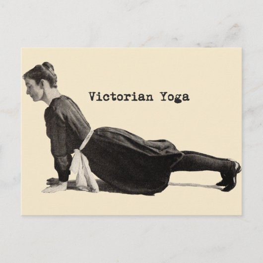  Yoga Vrouw Up Dog Antiek Briefkaart (Voorkant)
