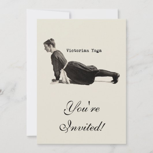  Yoga Vrouw Up Dog Antiek Kaart (Voorkant)