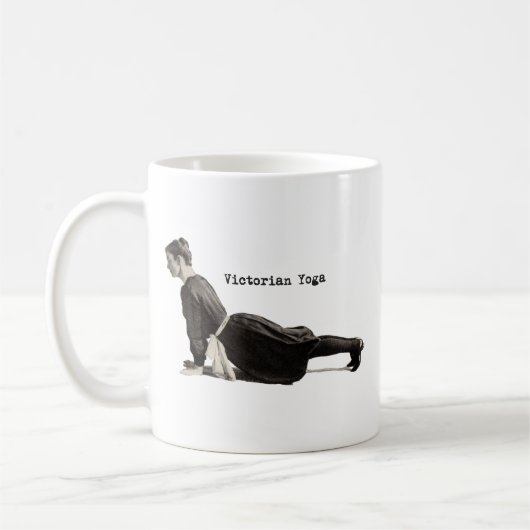  Yoga Vrouw Up Dog Antiek Koffiemok (Links)