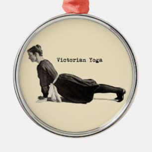  Yoga Vrouw Up Dog Antiek Metalen Ornament
