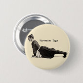  Yoga Vrouw Up Dog Antiek Ronde Button 5,7 Cm (Voorkant /achterkant)