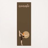 Yoga Vrouwen Oefening Poses Namaste Yogi Brown Yogamat (Voorkant)