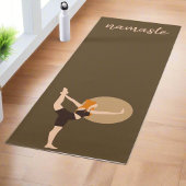 Yoga Vrouwen Oefening Poses Namaste Yogi Brown Yogamat