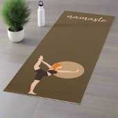 Yoga Vrouwen Oefening Poses Namaste Yogi Brown Yogamat