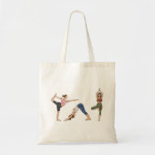 Yoga Vrouwen Poses Stretch Oefening Vrouwen Tote Bag (Voorkant)