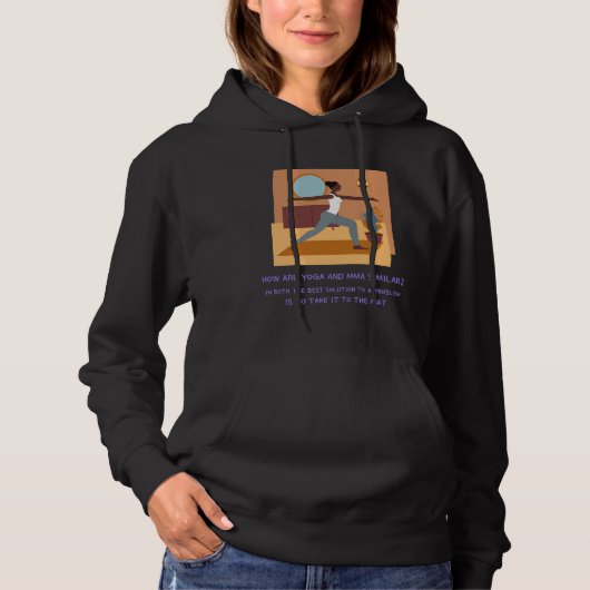 Yoga vs MMA Hoodie (Voorkant)