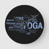 YOGA Wall Clock Ronde Klok (Voorkant)
