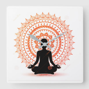YOGA Wall Clock Vierkante Klok