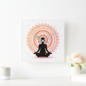 YOGA Wall Clock Vierkante Klok (Huis)
