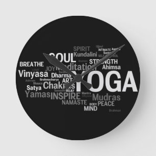 YOGA-wandklok Ronde Klok