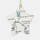 Yoga Warrior 1 Keramisch Ornament (Rechts)