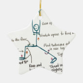 Yoga Warrior 1 Keramisch Ornament (Voorkant)