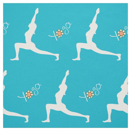 Yoga Warrior Pose Fabric Stof (Swatch)