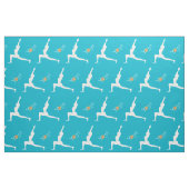 Yoga Warrior Pose Fabric Stof (Fat Quarter)