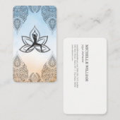 Yoga Warrior Pose | Mandala Pattern Visitekaartje (Voorkant / Achterkant)