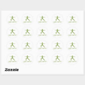 Yoga Warrior Pose Ronde Sticker (Vel)