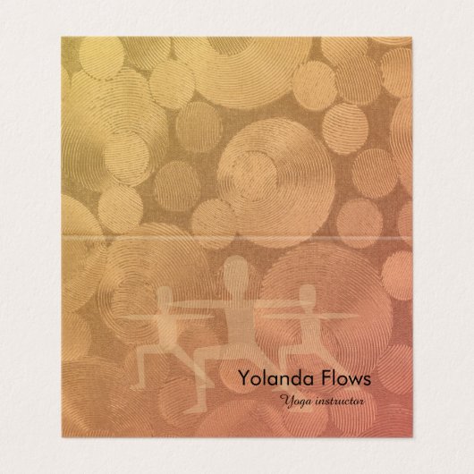 Yoga Warrior Pose Visitekaartje (Buitenkant ongevouwen)