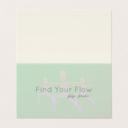 Yoga Warrior Pose Visitekaartje (Buitenkant ongevouwen)