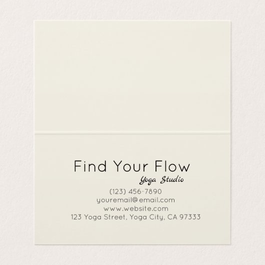 Yoga Warrior Pose Visitekaartje (Binnenkant ongevouwen)