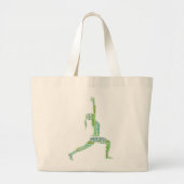 Yoga Warrior Pose Word Cloud Jumbo Tas (Voorkant)