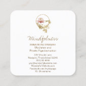 *~* Yoga Water Lily Lotus Mindfulness Glitter Vierkante Visitekaartje (Achterkant)