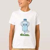 Yoga waterfles balanceren op mat kinderen t-shirt (Voorkant)