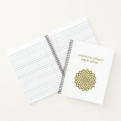 Yoga Wellness Minimalist Mandala Spiral Notitieboe Notitieboek (Binnen)