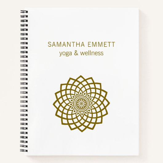 Yoga Wellness Minimalist Mandala Spiral Notitieboe Notitieboek (Voorkant)