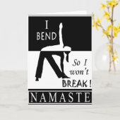Yoga Wenskaart - Ik buig zodat ik niet breek Kaart (Gele Bloem)