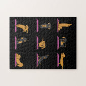 Yoga Wiener Dog Dachshund Funny Jig Saw Puzzle Legpuzzel (Horizontaal)