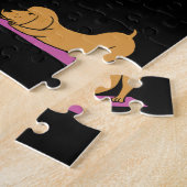Yoga Wiener Dog Dachshund Funny Jig Saw Puzzle Legpuzzel (Zijkant)