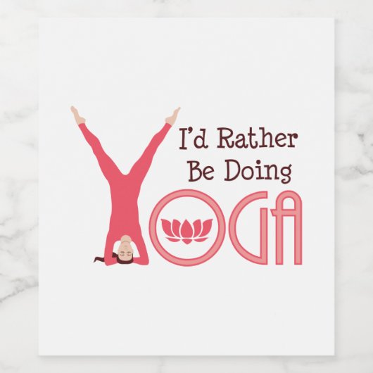 Yoga Wijn Etiket (Enkel label)