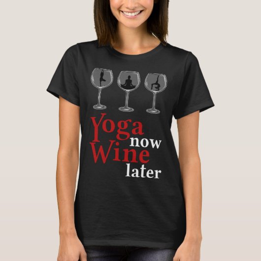 Yoga Wine later T-shirt (Voorkant)
