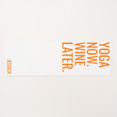 Yoga wint later Funny Oranje omkeerbaar Yogamat (Achterkant (horizontaal))