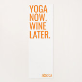 Yoga wint later Funny Oranje omkeerbaar Yogamat (Achterkant)