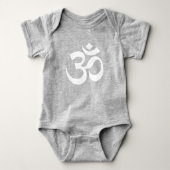 Yoga wit Om Hindu Boeddhist Symbool Romper (Voorkant)