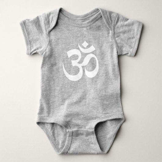 Yoga wit Om Hindu Boeddhist Symbool Romper (Voorkant)