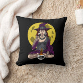 Yoga Witch Zen Meditation Namaste Halloween Kussen (Deken)
