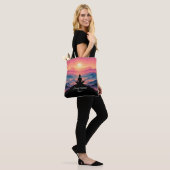 Yoga with a Sunset View - Add Name or Your Text Tote Bag (Op model)