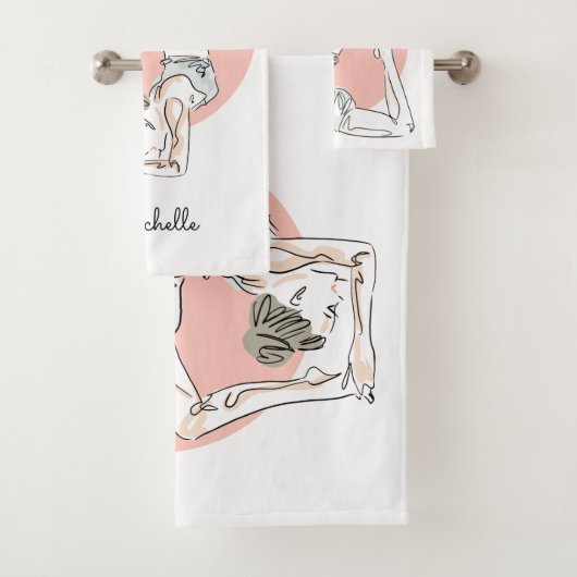 Yoga Woman aangepaste handdoekset Bad Handdoek (Insitu)