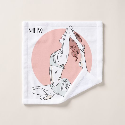 Yoga Woman aangepaste handdoekset Bad Handdoek (Wasdoekje)