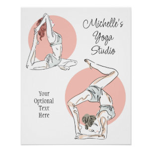 Yoga Woman aangepaste tekst House Flag Perfect Poster